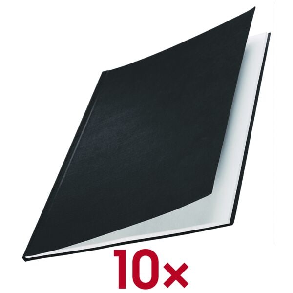 Leitz Buchbindemappen »impressBIND Hard Cover« A4 71 bis 105 Blatt 10 Stück schwarz Image