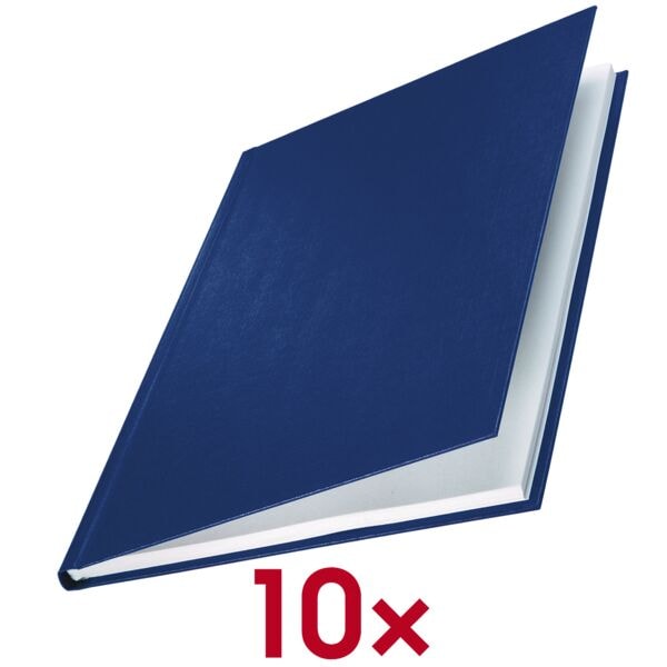 Leitz Buchbindemappen »impressBIND Hard Cover« A4 141 bis 175 Blatt 10 Stück blau Image
