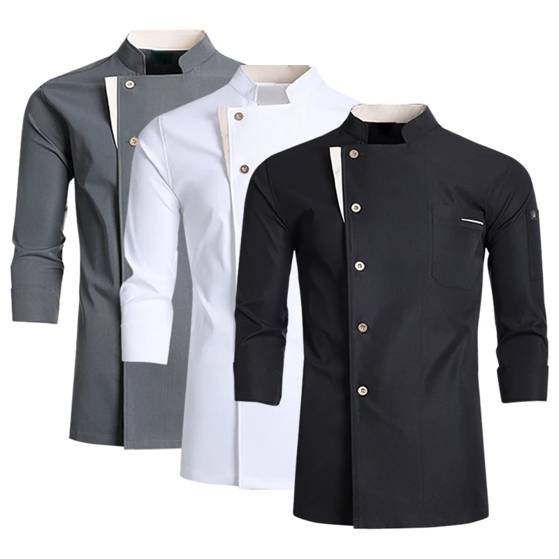 Uniforme de cuisine professionnel pour automne/hiver, vêtements de cuisine alimentaire, veste de Chef de restauration, chemise de cuisine de Restaurant, vêtements de travail de serveur