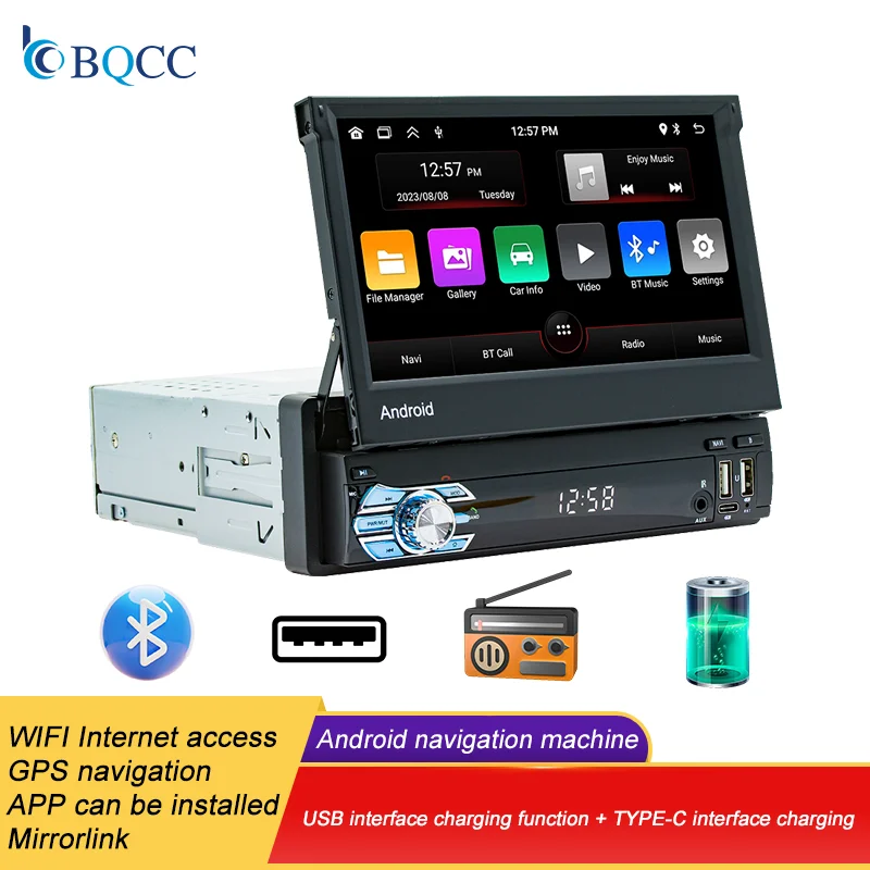 Bqcc carplay 2din 7 zoll autoradio mp5 player touchscreen bluetooth fm sd usb tf hdapple carplay autoradio stereo empfänger Image