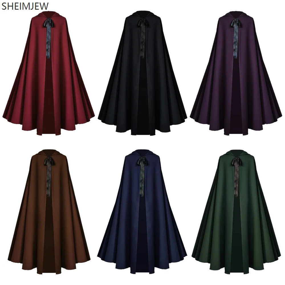 Herren Gothic Steampunk Cape Cosplay Mittelalter Renaissance Shakespeare Theater Cape Halloween Party Bühne Performance Mantel 2025 Image