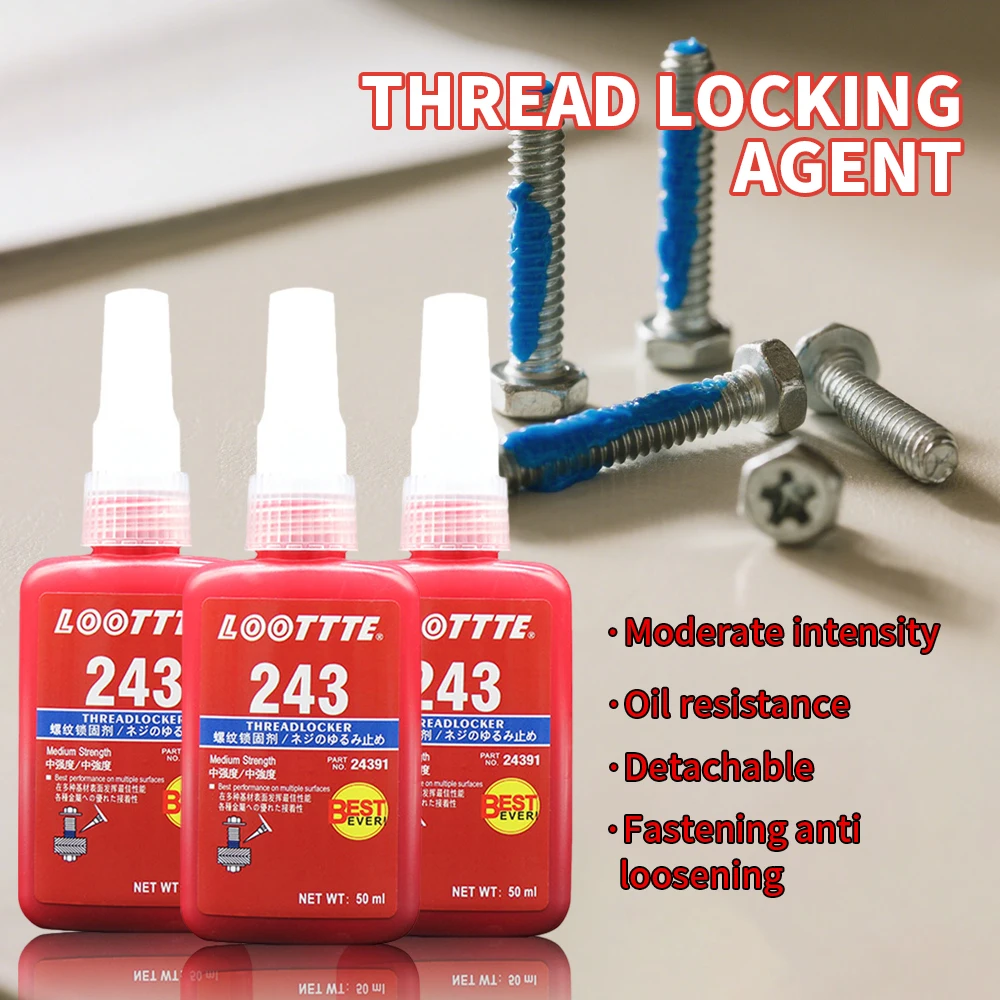 250 ml Loolifl 243 Gewindekleber, Schraubenkleber, anaerober, rutschfestes Dichtungsmittel, Anti-Rutsch-Box-Dichtungsmittel Image