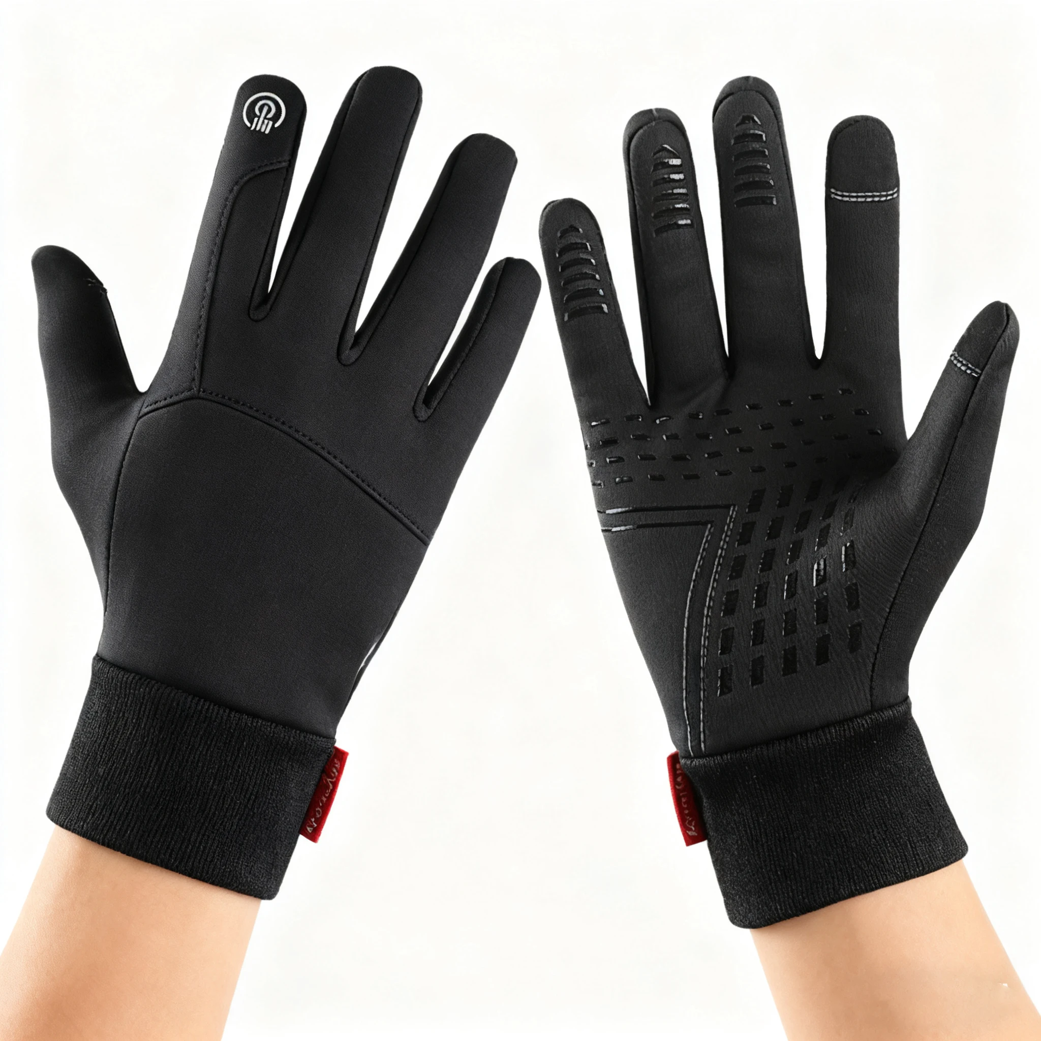Wasserdichte Fahrradhandschuhe Winter Touchscreen Fahrradhandschuhe Outdoor Roller Winddicht Reiten Motorrad Ski Warme Fahrradhandschuhe Image