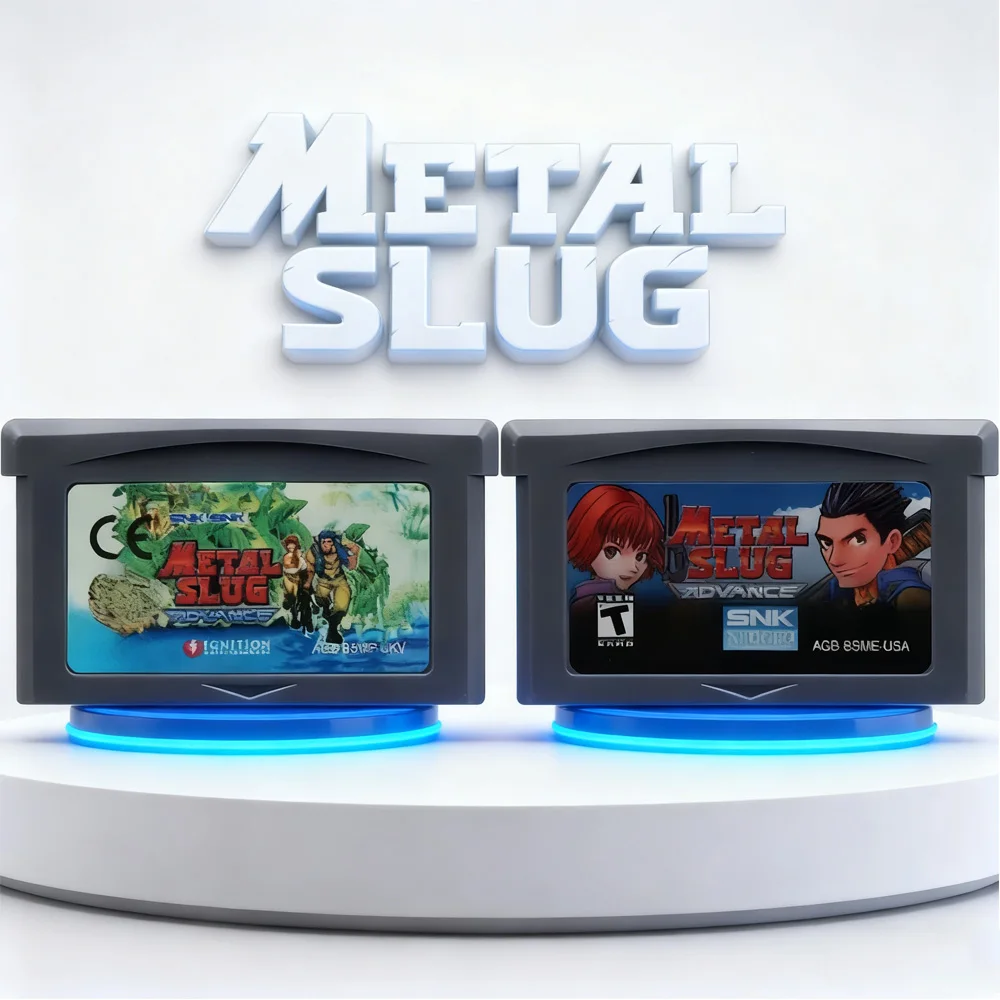 Metal Slug GBA-Karte, 32-Bit-Videospiel-Kartusche, Konsolenkarte für Metal Slug Advance für GBA USA, EUR-Version