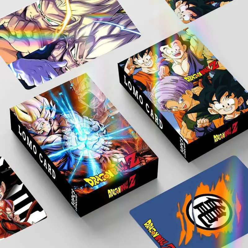 Neue Laser-Flash-Karte Dragon Ball doppelseitige 30-Kleinkarte LOMO-Karte verpackt Sammelkarte Animation rund um Image