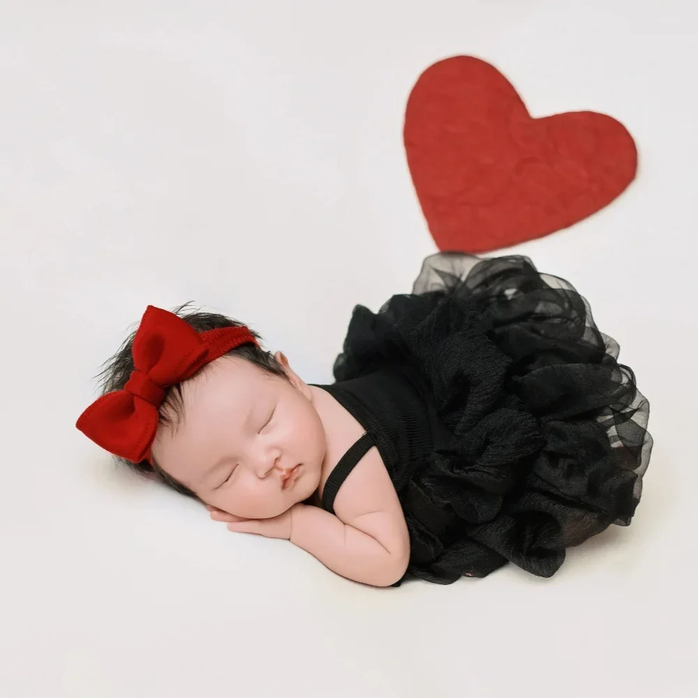 Baby Mädchen Kleid Neugeborenen Fotografie Requisiten Spitze Tutu Prinzessin Kleid Strampler Bodys Outfit Fotografie Kleidung Requisiten Image