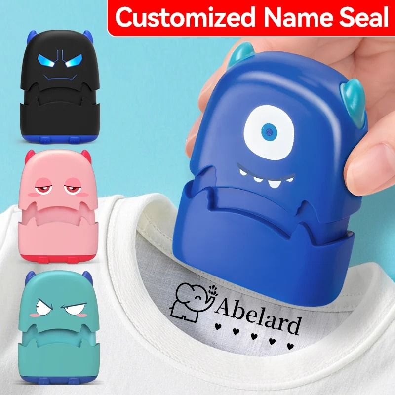 Custom Cartoon Name Stamp Kit For Fabric And Bags 2