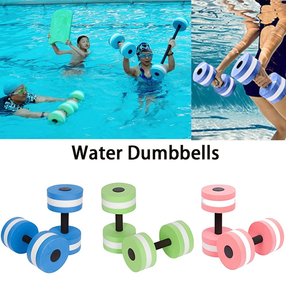Water Sports Aerobic Fitness Equipment, Multicolor EVA Water Dumbbell, Pool Floating Dumbbell Aquatic Exercise pink white