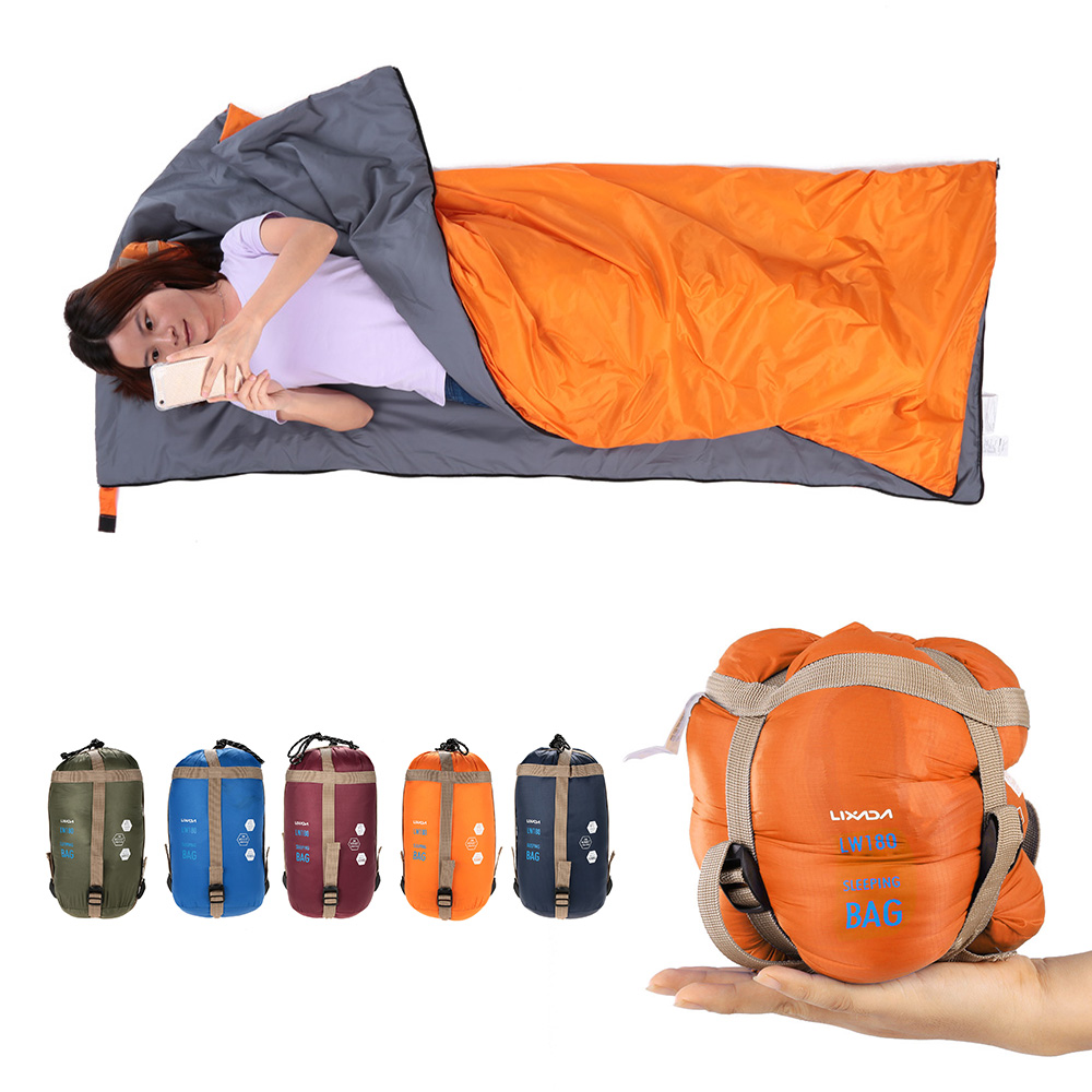 Ultralight Envelope Sleeping Bag For Adults Camping, Compact Outdoor Travel Bag Spring Autumn Beach Walking Sleeping Bag dark Blue