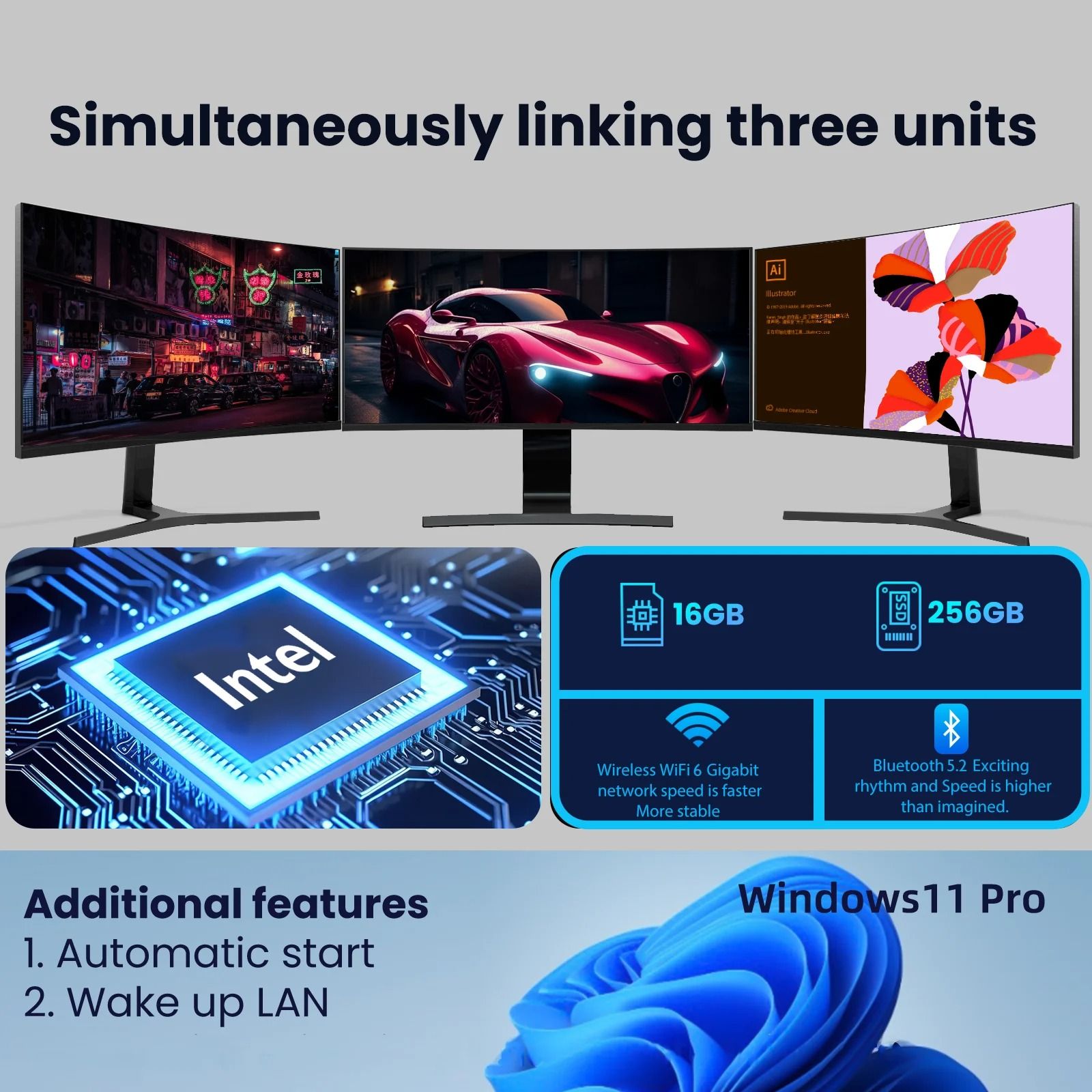 Mini PC Intel Core I9 Pocket Computer 16GB RAM SSD Options 16gb Ddr4 128gb Ssd