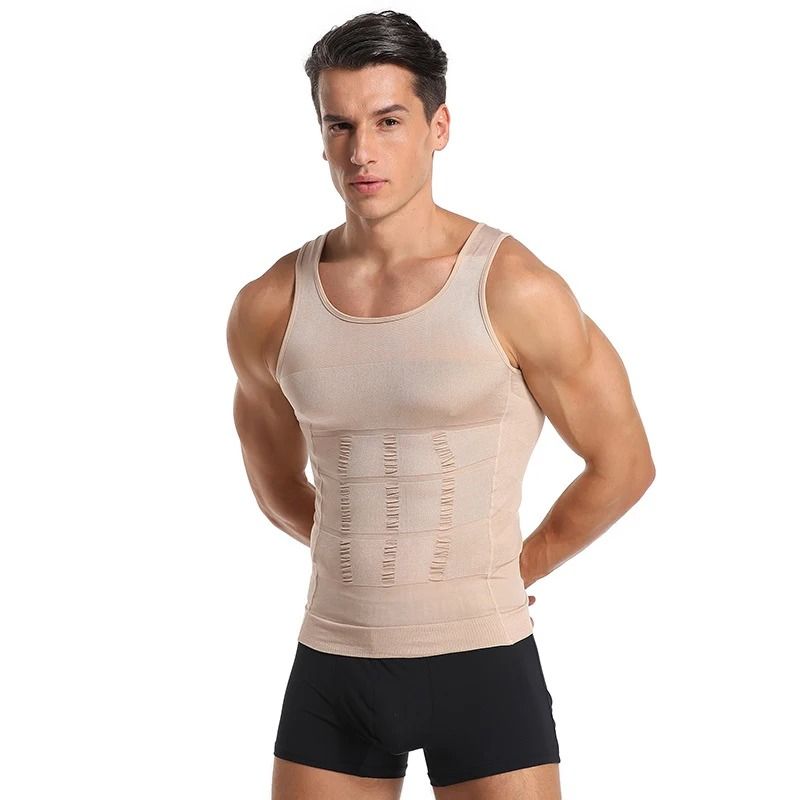 Mens Slimming Compression Vest Shapewear Body Corset Tummy Control Sports Undershirt s skin