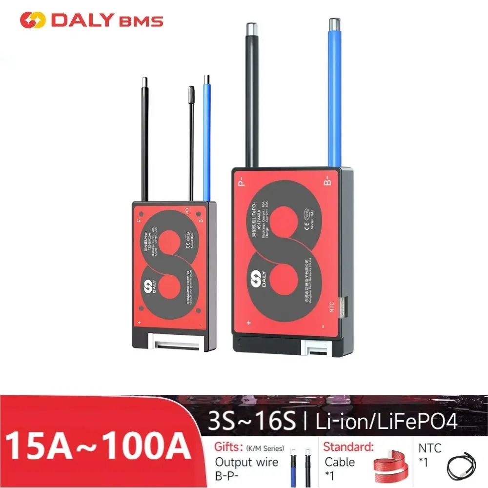 Daly BMS Lithium Battery Protection Board With Balance Function And Temperature Sensor li ion 12 S 48 V 100 A Ntc