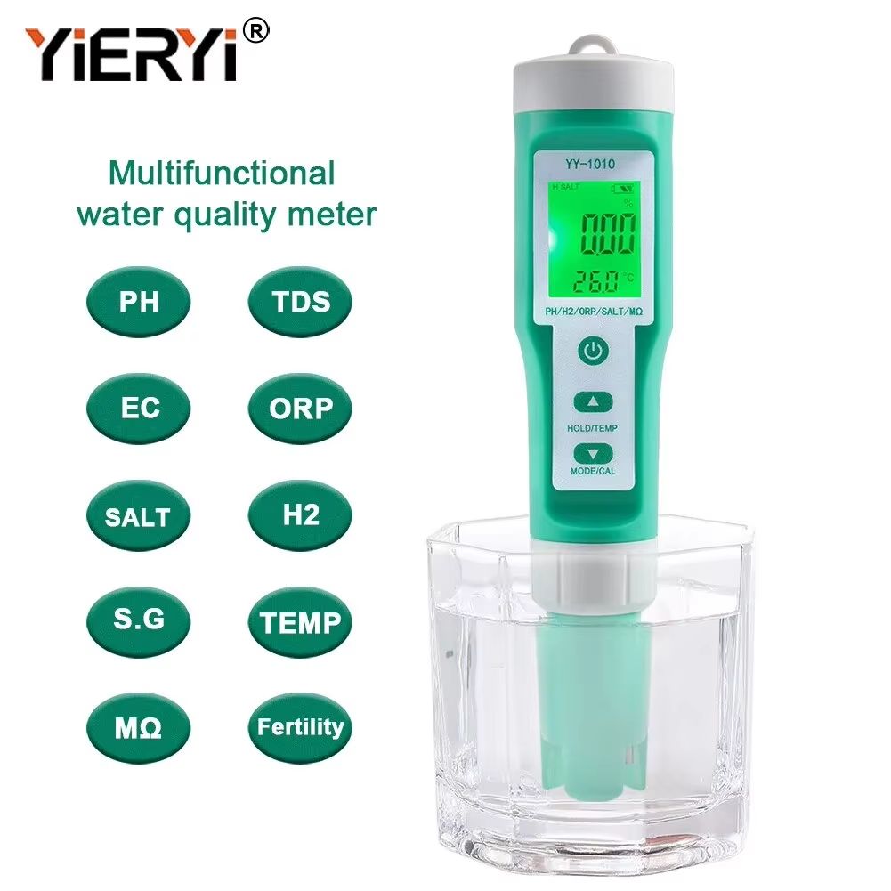 Yieryi Digital Water Quality Tester Professional TDS EC PH Meter With Salinity, ORP, SG & Temperature Monitoring c 600a 0.1