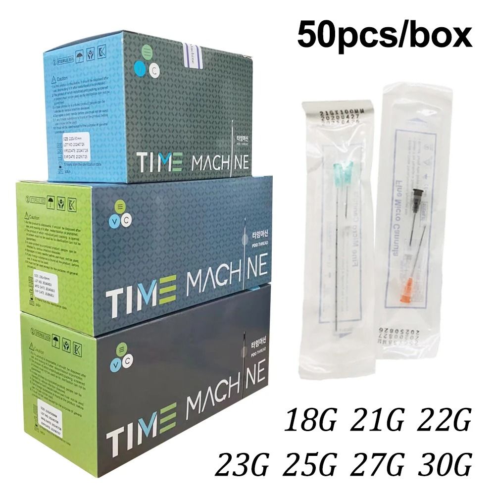 Disposable Blunt Tip Cannula Set 50 Pieces For Cosmetic And Medical Use 22g 50mm 1 Box