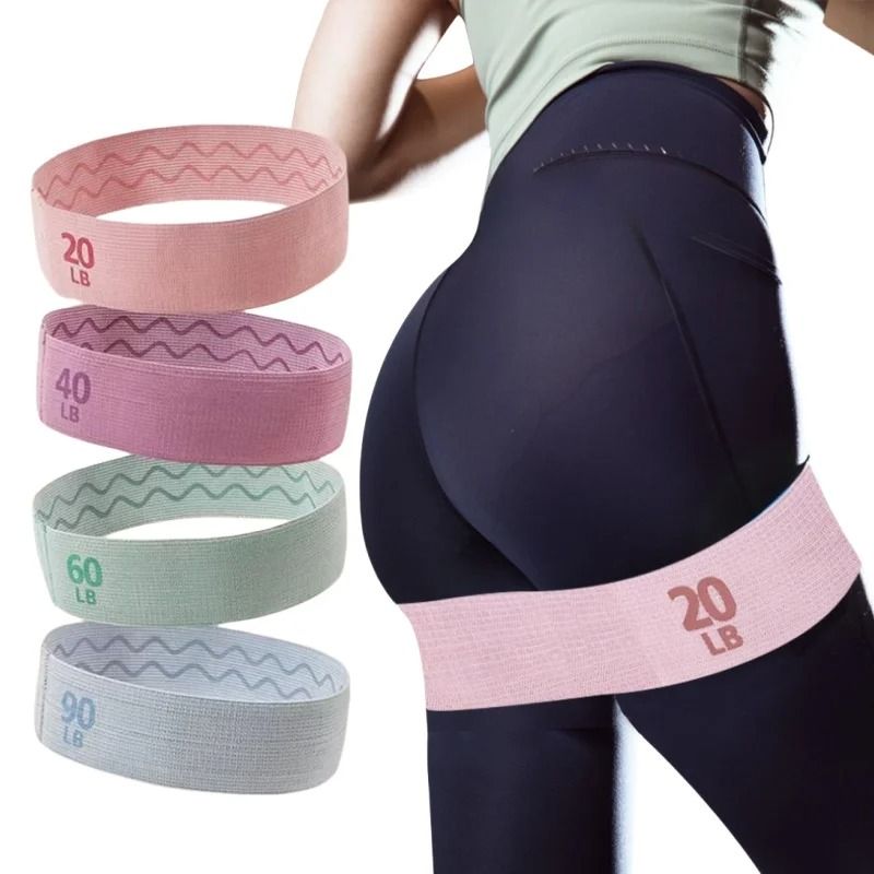 Fabric Resistance Bands For Fitness Yoga Pilates And Home Workout 3 Pcs Set
