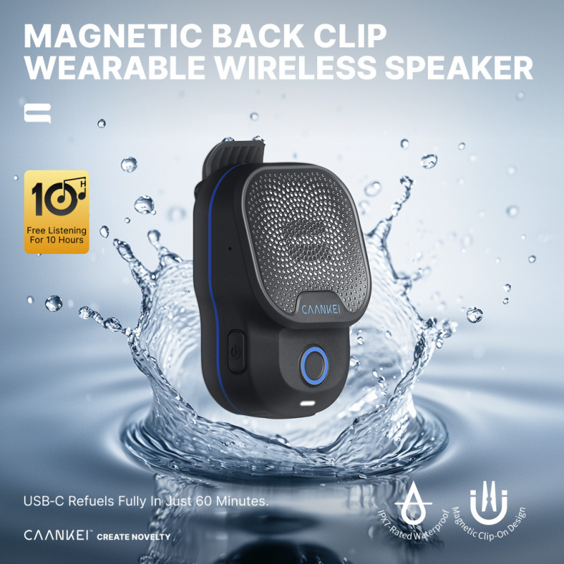 Mini Wearable IPX7 Waterproof Speakers, Portable Wireless Bluetooth Speaker, Clip on Outdoor Sound Box Mini Wearable IPX7 Waterproof Speakers, Portable Wireless Bluetooth Speaker, Clip on Outdoor Sound Box