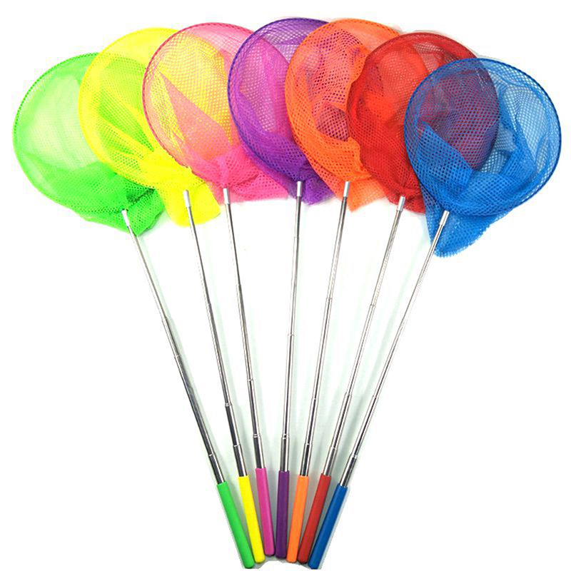 Retractable Fishing Net For Kids, Extendable Insect, Butterfly & Dragonfly Net For Outdoor Exploration And Fun Games blue