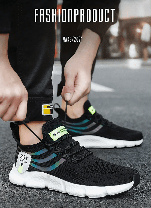 Mens Breathable Running Shoes Lightweight Casual Sneakers us 5 all Black