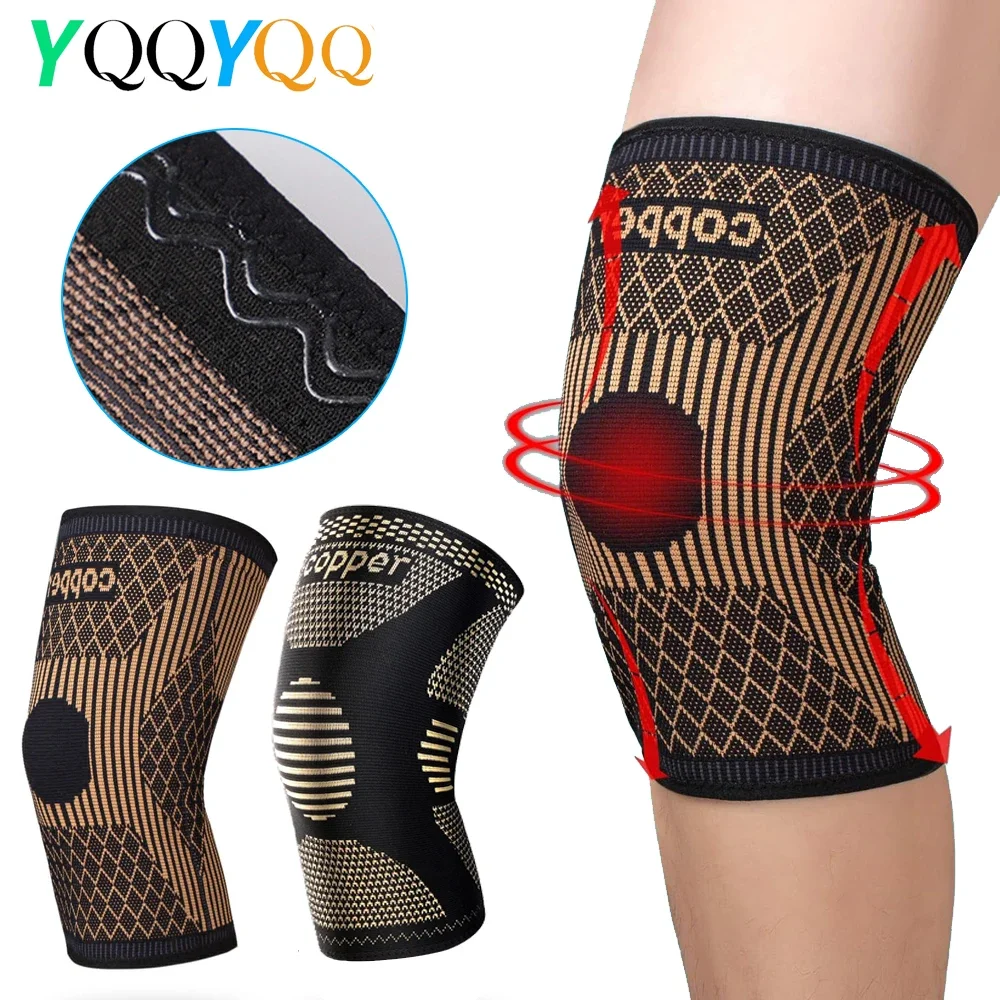 Compression Sleeve For Sports, Knee Pain Relief, Copper Knee Brace For Arthritis Pain, Copper Knee Sleeve For Knee Pain black 1pcs xl