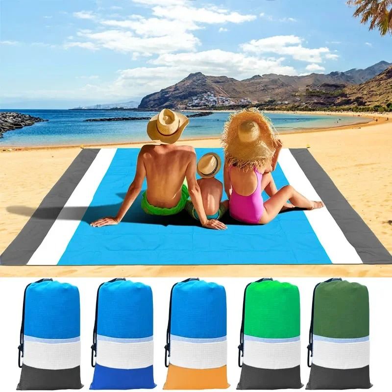 Waterproof Pocket Beach And Picnic Mat army Grey 200cm X 210cm