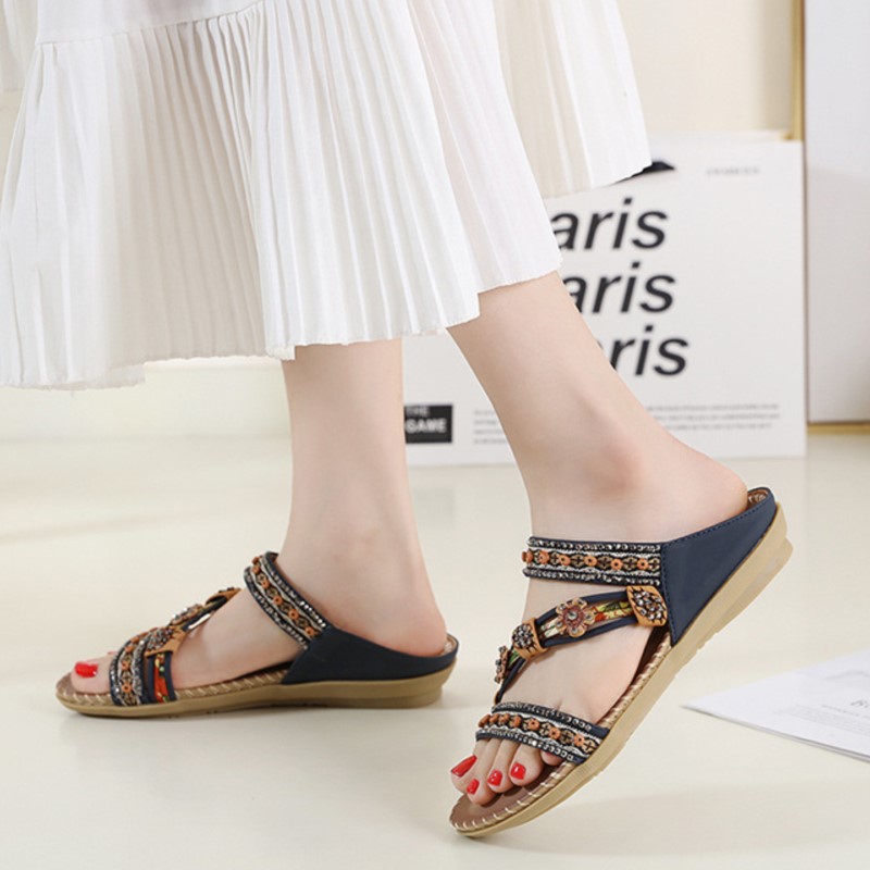 Chic Summer Woman Sandals Shoes Plus Size, Lightweight Walking Shoes, Wedge Sandals & Stylish Female Slippers For Women brown 40