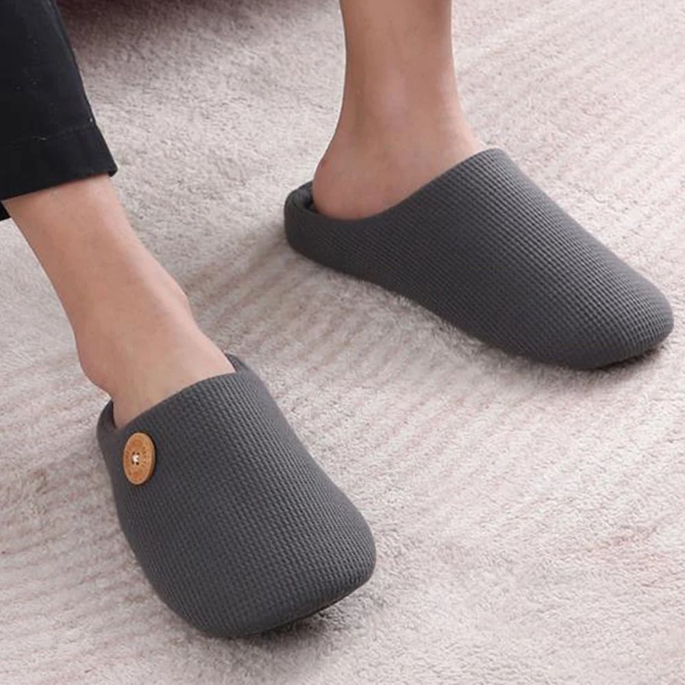 Warm Cotton Slippers For Men And Women Soft Indoor House Slides us Men (11 11.5) purple