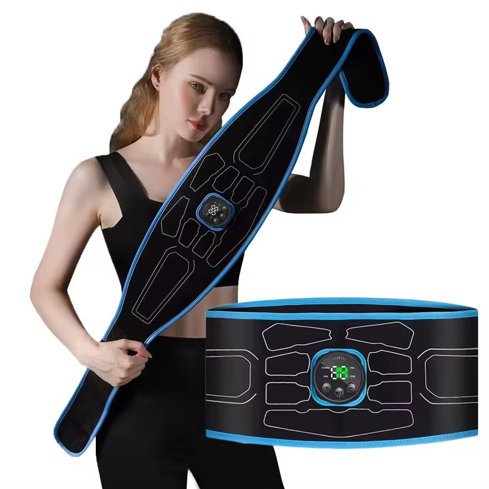 Electric Muscle Stimulator, EMS Abdominal Trainer Belt, Portable Fitness Massager, Body Slimming Waist Shaper And Toner Electric Muscle Stimulator, EMS Abdominal Trainer Belt, Portable Fitness Massager, Body Slimming Waist Shaper And Toner