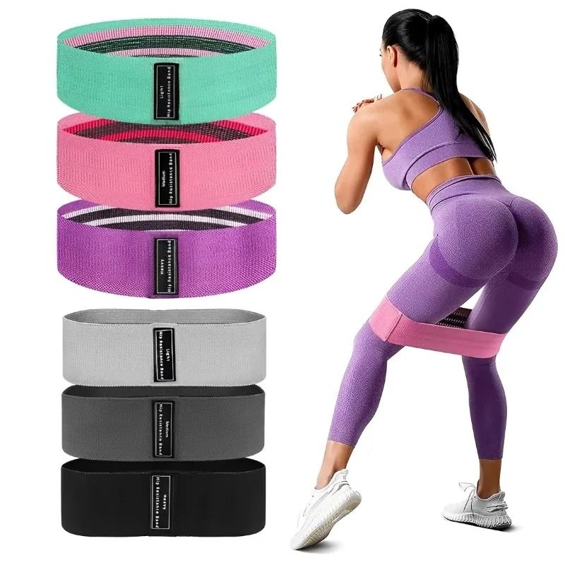Fabric Resistance Bands Set 3pcs Non Slip Booty And Thigh Workout Loops Fabric Resistance Bands Set 3pcs Non Slip Booty And Thigh Workout Loops