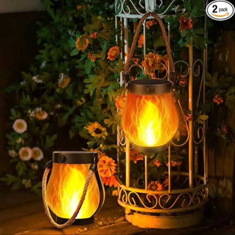 Dancing Flame Solar Lantern Outdoor Flickering Torch Light For Garden, Patio & Pathway Dancing Flame Solar Lantern Outdoor Flickering Torch Light For Garden, Patio & Pathway