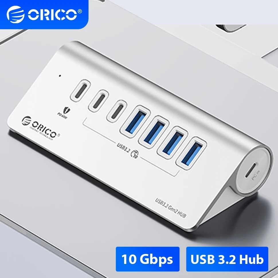Orico Multi Port USB 3.2 Splitter Hub Docking Station With Card Reader e With Us Plug