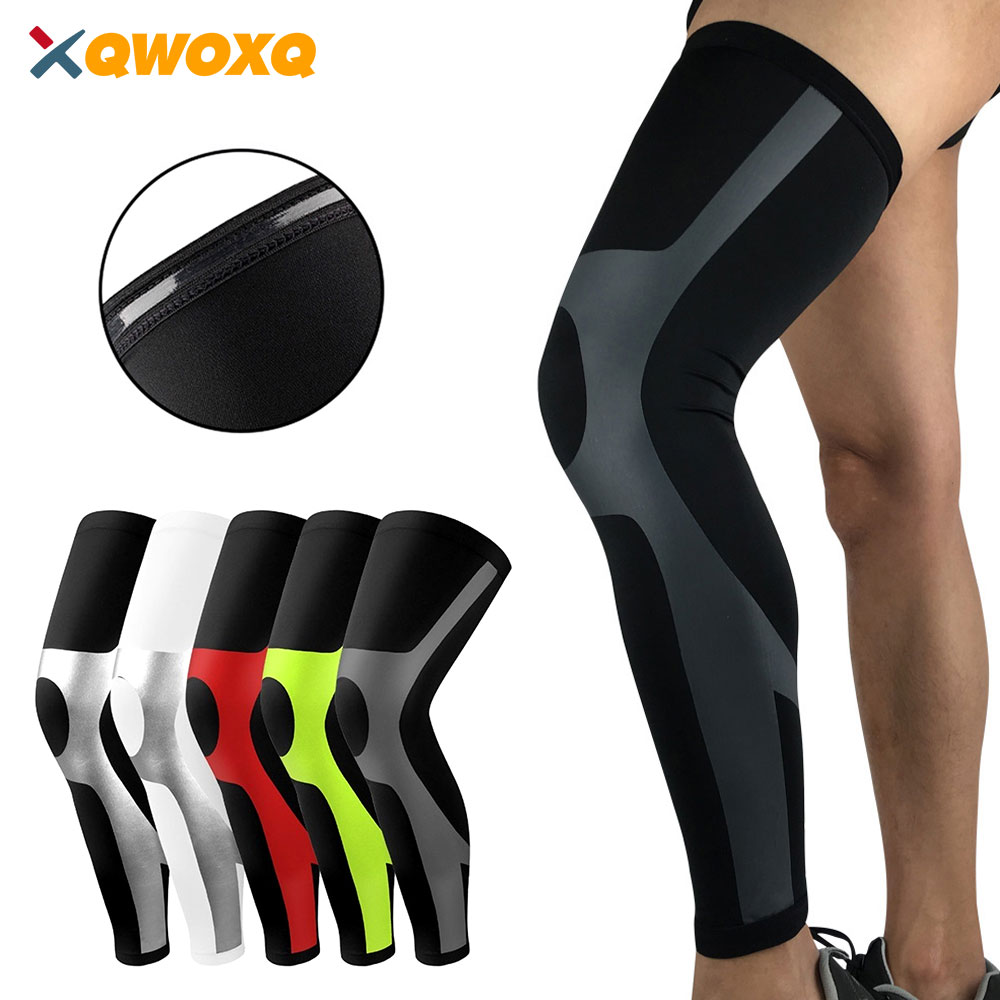 Full Leg Knee Brace For Men Women, Outdoor Sport Whole Leg Compression Sleeve, UV Leg Support Sleeves Cycling Leg Warmer 1 Pcs Gray m