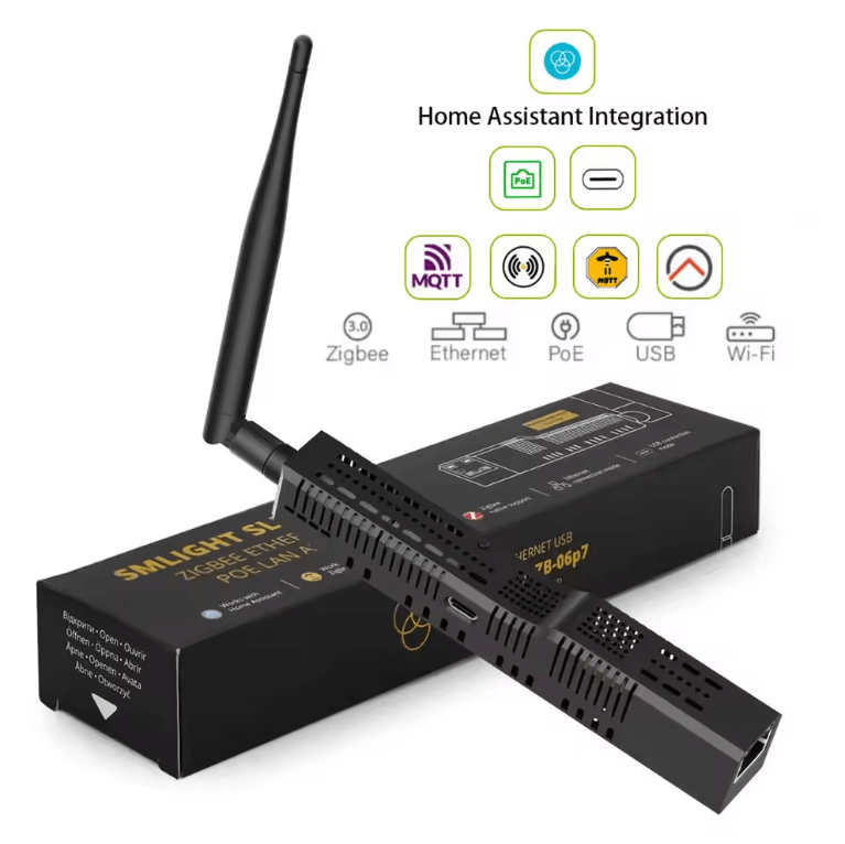 SMLIGHT Zigbee 30 Gateway Coordinator With PoE Ethernet USB And WiFi For Home Assistant And Zigbee2MQTT slzb 06p10