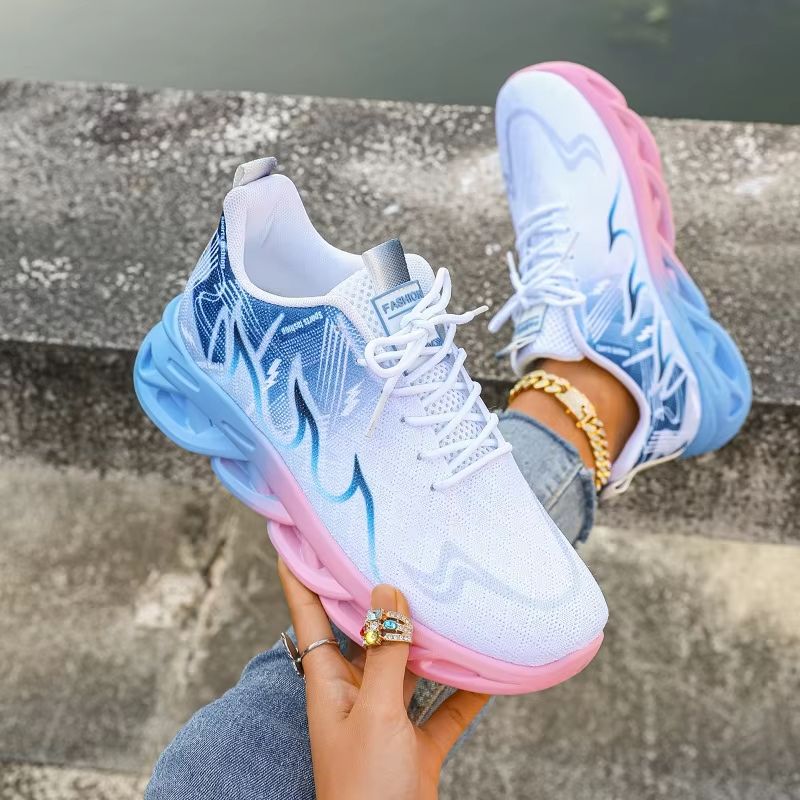 Womens Breathable Lightweight Sneakers Casual Anti Slip Flats Running And Walking Shoes black 36(us 6)