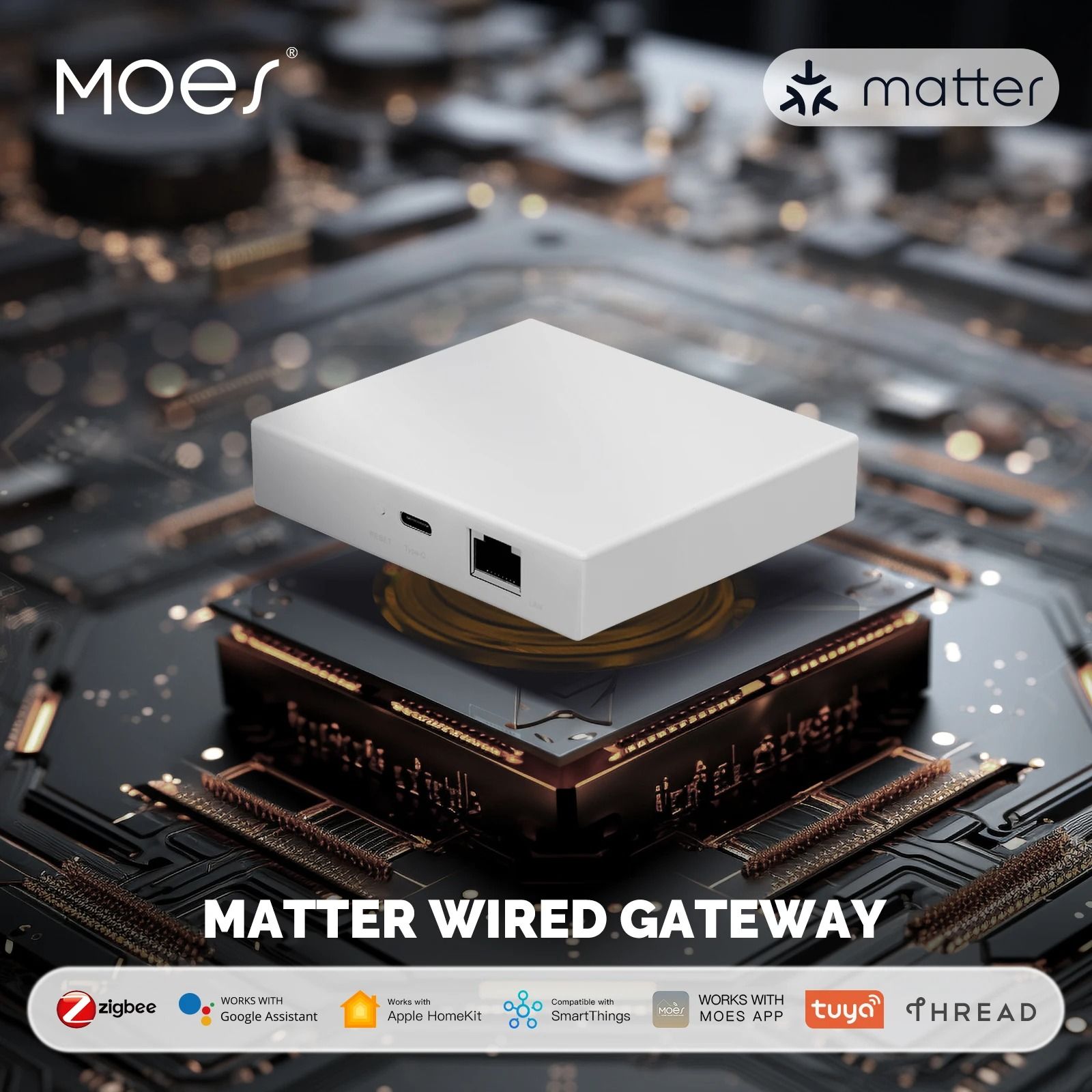 MOES Tuya Zigbee Matter Thread Gateway Smart Home Hub Bridge MOES Tuya Zigbee Matter Thread Gateway Smart Home Hub Bridge