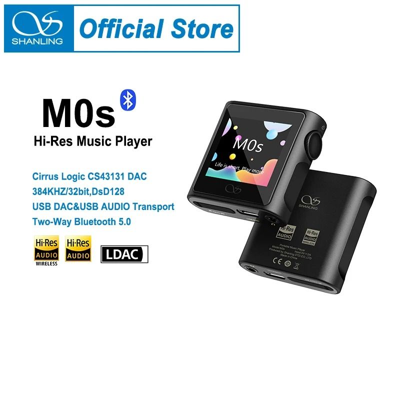 Shanling M0s Hi Res Portable Music Player With Bluetooth 5.0 And CS43131 DAC mocha