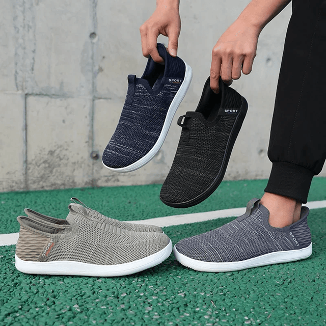 Mens Lightweight Wide Toe Running Shoes Comfortable Anti Slip Walking Sneakers 12 black