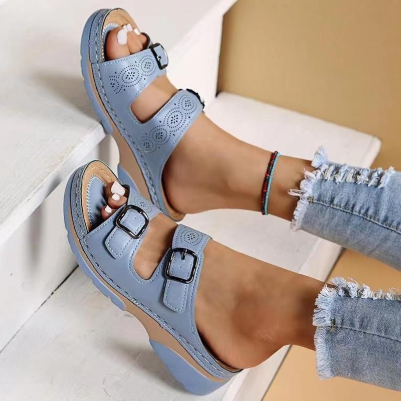 Fashionable Women Shoes Sandals Summer Platform Wedge Slip On Sandals, Lightweight Casual Female Walking Footwear yellow 41
