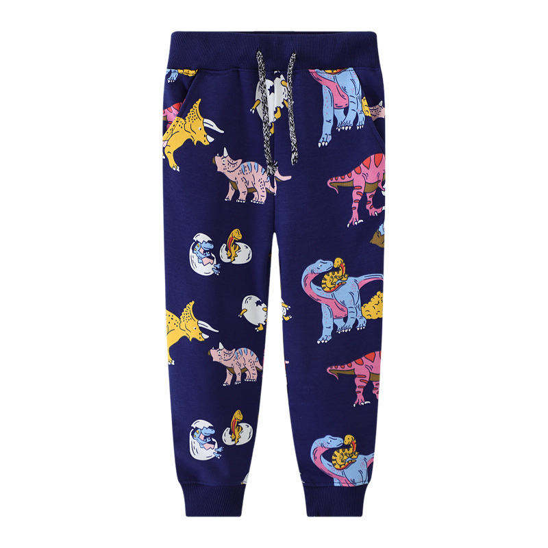 Childrens Sweatpants By Jumping Meters, Dinosaurs Print Boys Girls Pants, Autumn Spring Baby Trousers, Kids Full Pants 4 4t