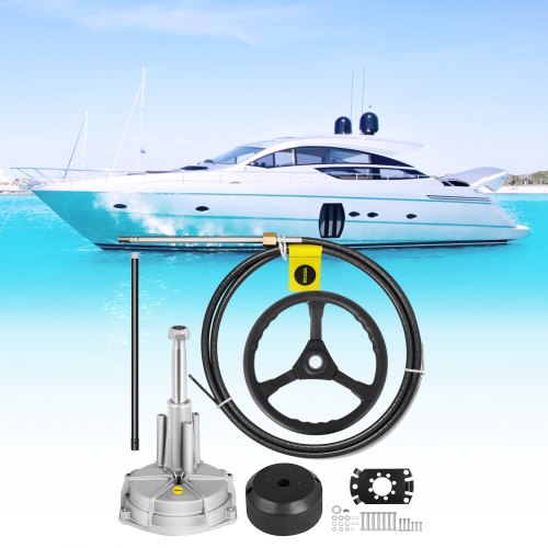 Boat Steering Cable 10 Feet, Rotary Marine Steering System With 3 4