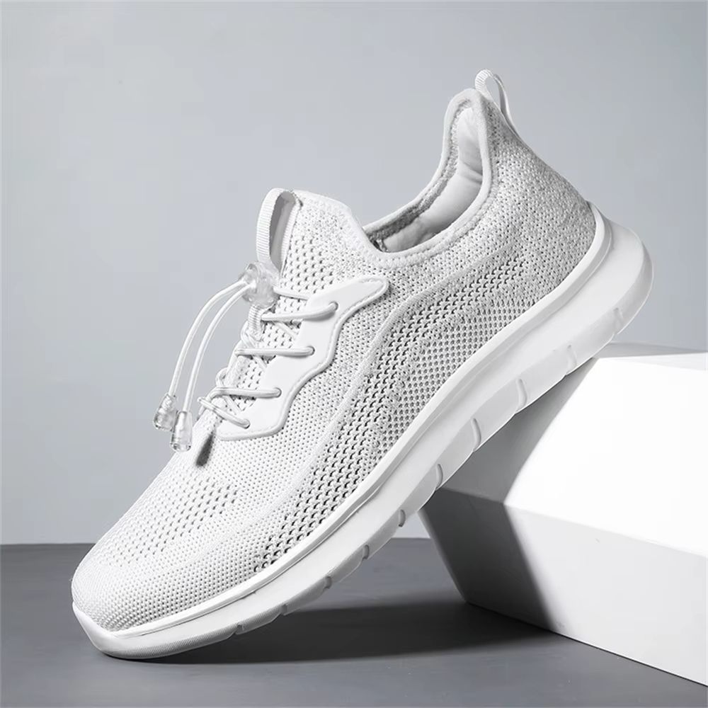 Mens Breathable Woven Sneakers Lightweight Outdoor Running Shoes With Adjustable Buckle white 46 (us Men 13)