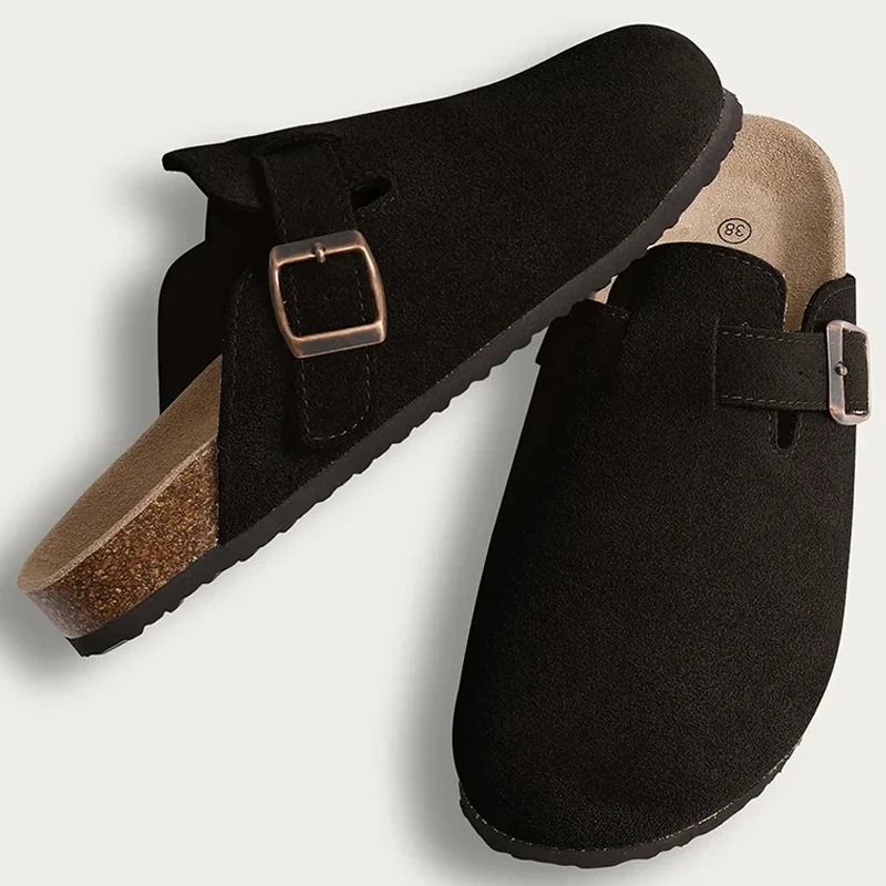 Unisex Cork Footbed Comfort Clogs black C 14.5w 12m