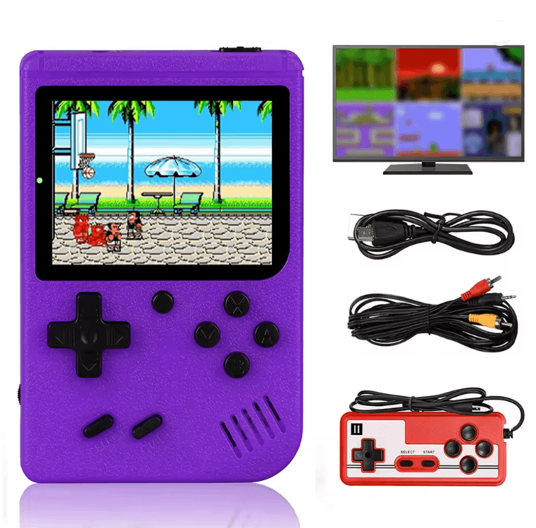 Retro Handheld Game Console With 500 Built In Games And AV Output red