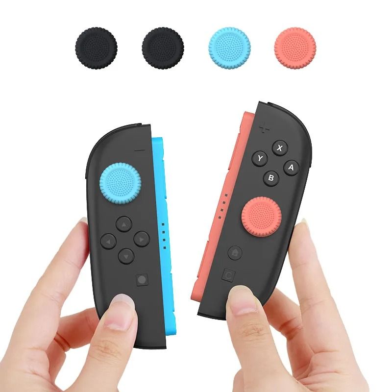 Soft Silicone Joystick Thumb Grips Protector Cap Set 4 Piece For Switch 2 Joy Con pack A