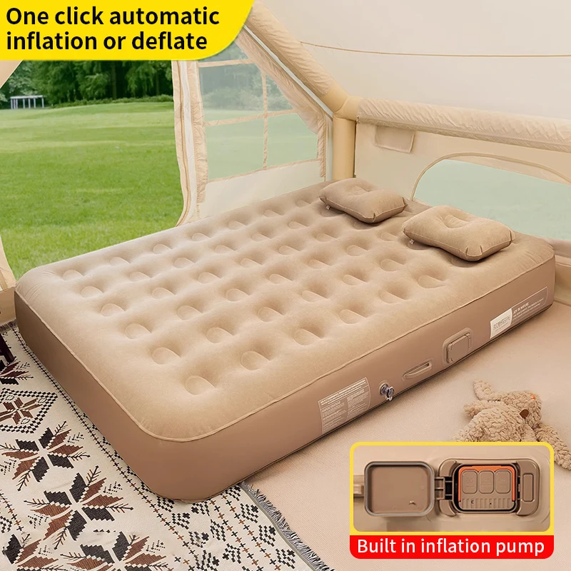 Self Inflating Air Mattress With Built in Pump, Double Inflatable Cushion Sleeping Pad For Camping Tent Or Home Indoor 200x150x25cm double