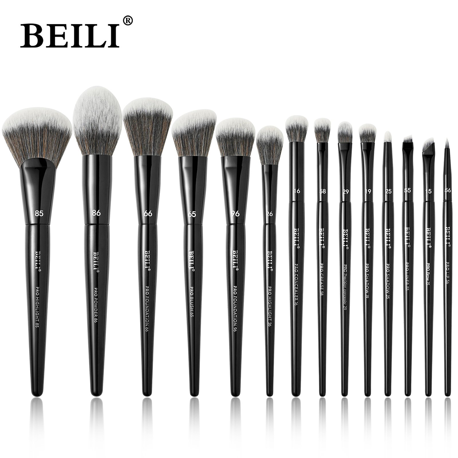 Black Makeup Brush Set Vegan Pro, Powder Foundation Eyeshadow Blush Highlighter, Concealer Eyebrow Brushes Kit Black Makeup Brush Set Vegan Pro, Powder Foundation Eyeshadow Blush Highlighter, Concealer Eyebrow Brushes Kit