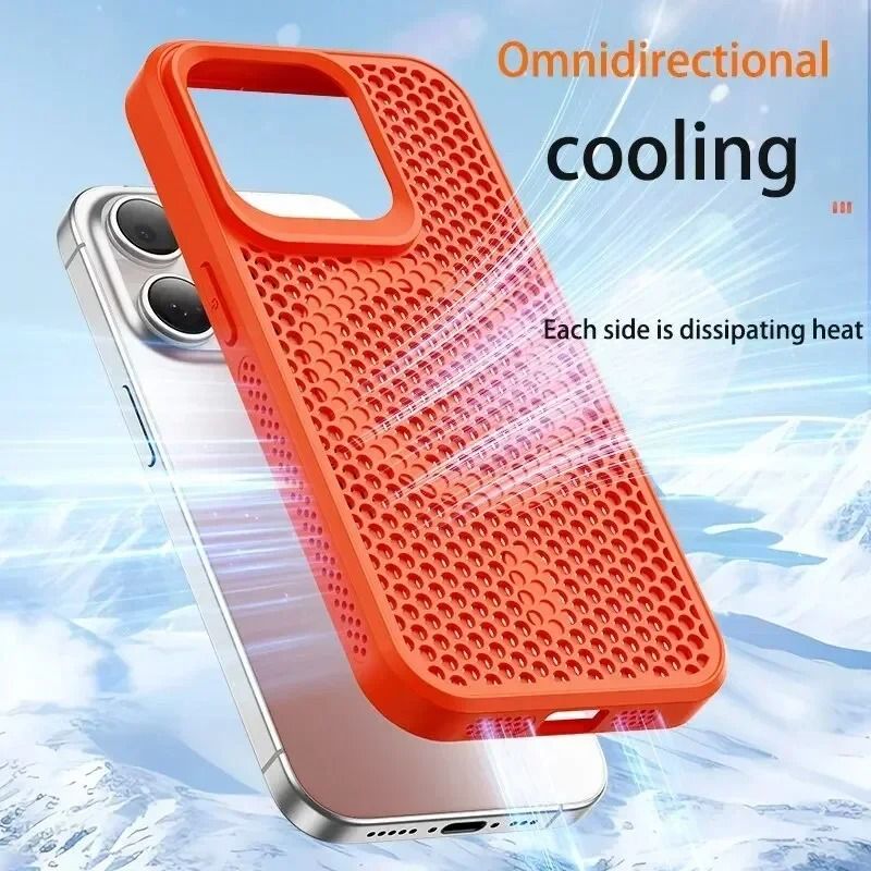 Cooling Heat Dissipation Phone Case For IPhone Series Hard Magnetic Magsafe Cover for Iphone 17 dark Purple