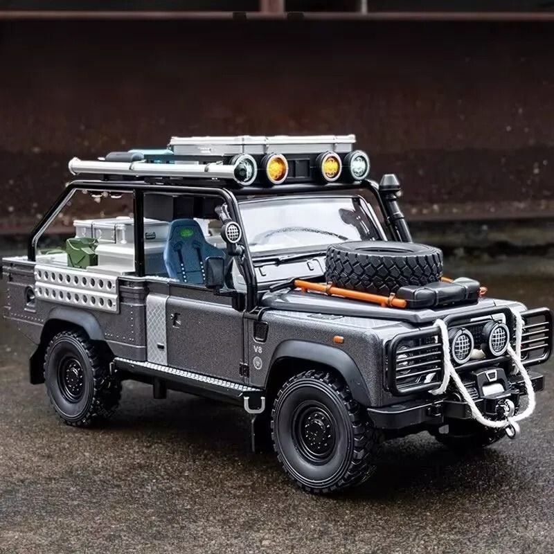 1 24 Land Rover Defender 110 Tomb LE Alloy Car Model With Sound And Light 1 24 Land Rover Defender 110 Tomb LE Alloy Car Model With Sound And Light