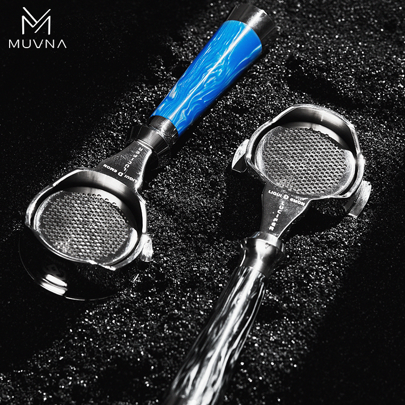 Professional Bottomless Portafilter, Lucifer Series Naked Espresso Portafilter Compatible With E61, Breville & DeLonghi black 1