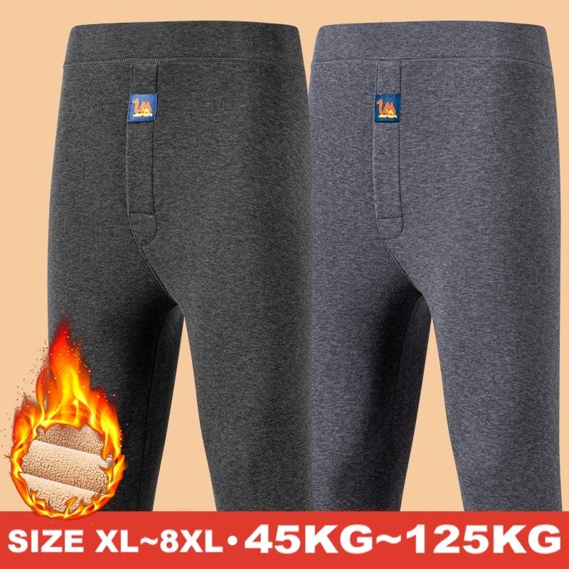 Mens Thermal Underwear Fleece Lined Winter Pants us 5xl dark Blue