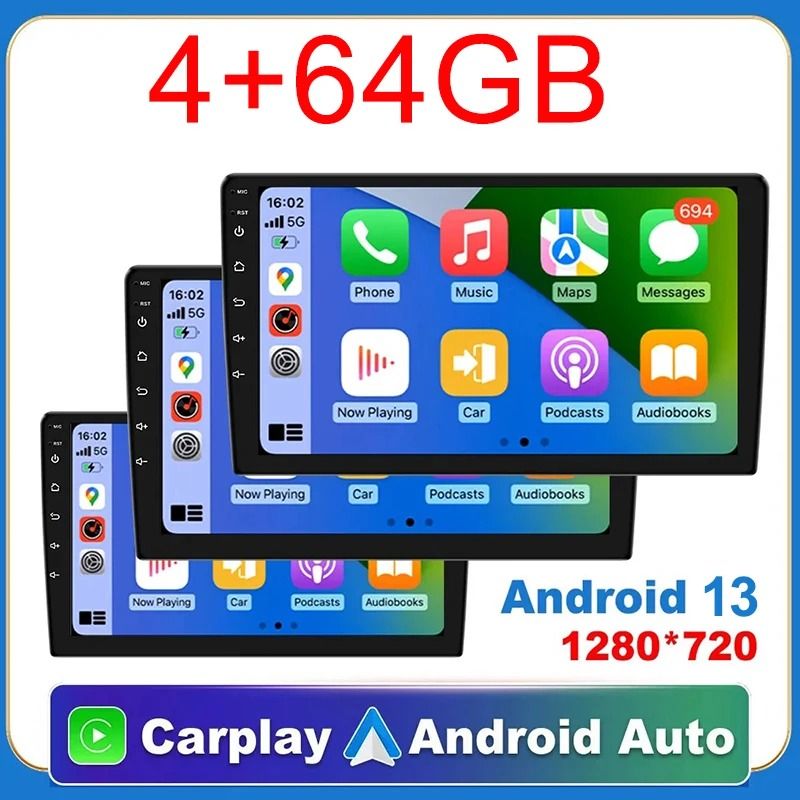 7 9 10 Inch Universal Android 13 2 Din Car Stereo With Carplay Android Auto Bluetooth GPS Navigation 7 In No Gps And Wifi